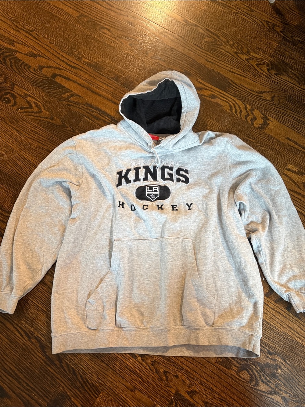 Reebok NHL LA Kings Face Off Collection Gray Hoodie Size XL